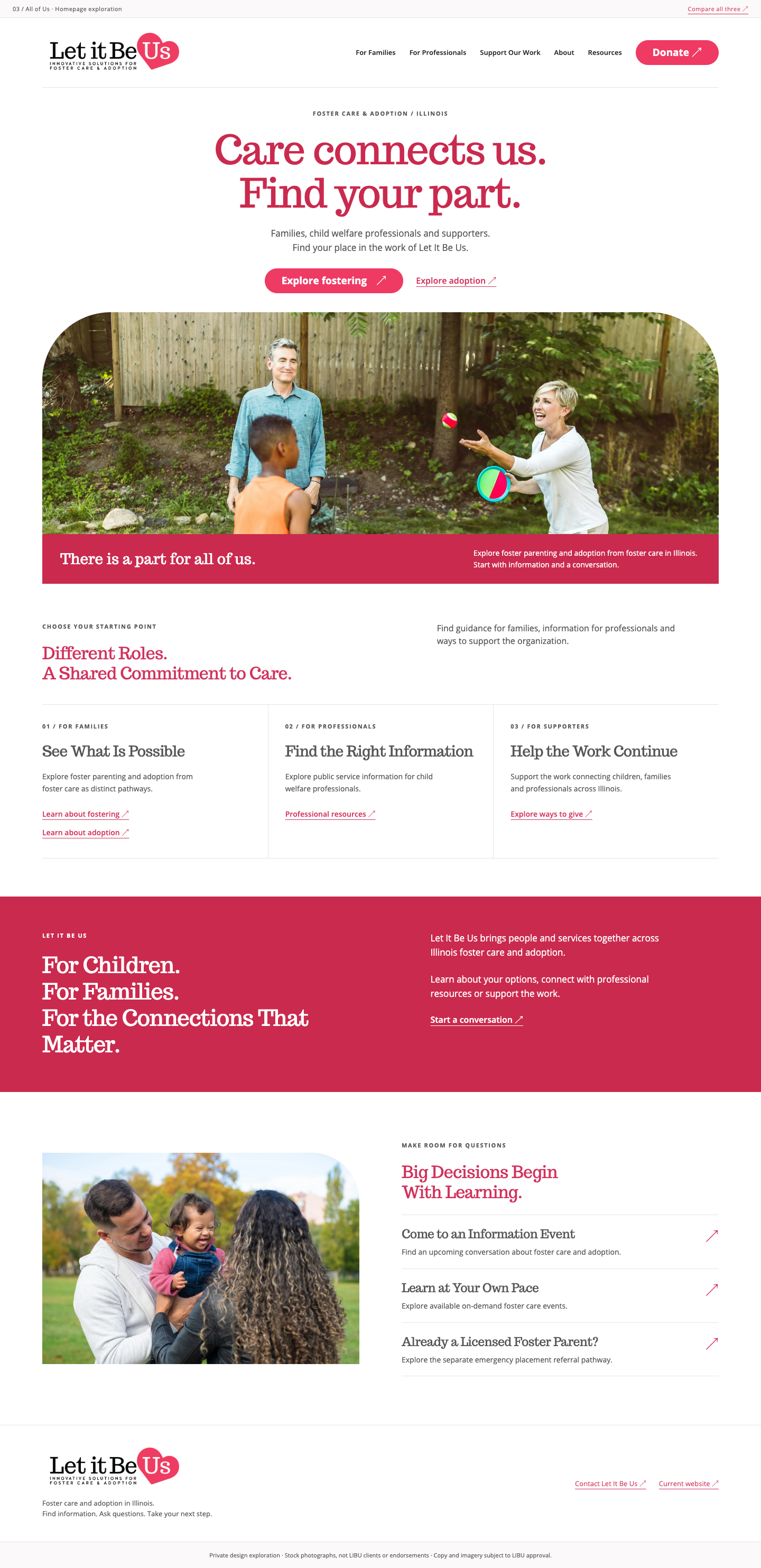 All of Us: homepage desktop preview